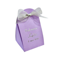 Pochette à dragées iris mauve 50g