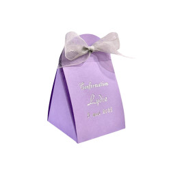 Pochette à dragées iris mauve 50g
