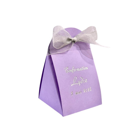Pochette à dragées iris mauve 50g