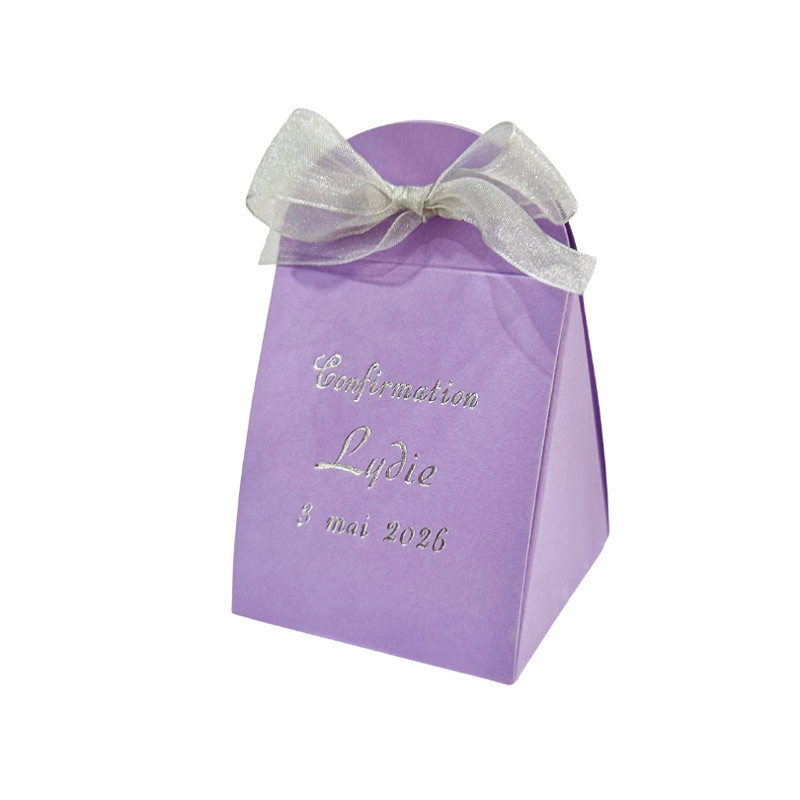 Pochette à dragées iris mauve 50g