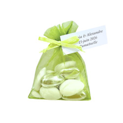 Sachets organdi vert clair