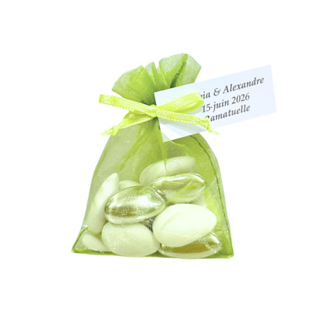 Sachets organdi vert clair