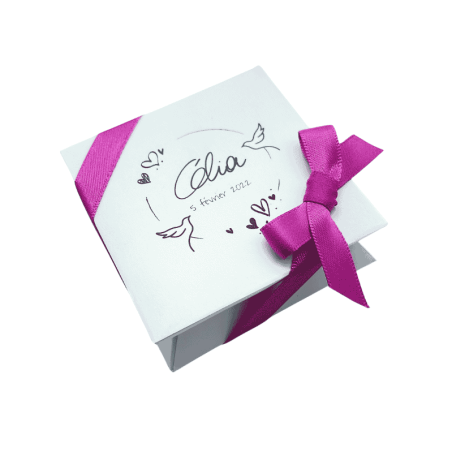 Mini-boîte blanche 40g "motif colombe"