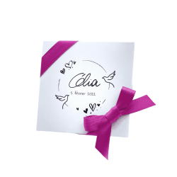 Mini-boîte blanche 40g "motif colombe"